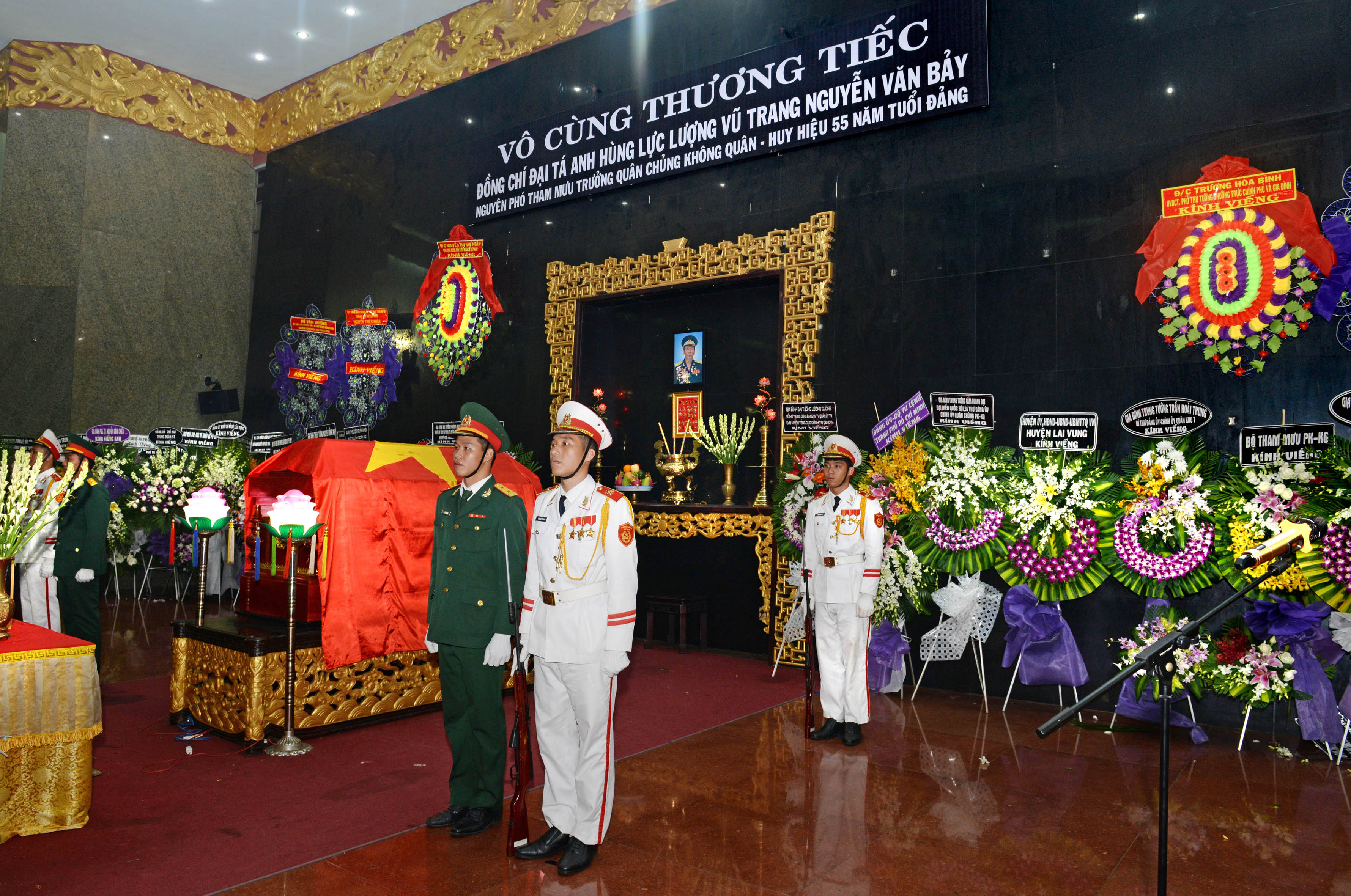 Tổ chức trọng thể Lễ tang Đại tá, Anh hùng Lực lượng vũ trang nhân dân Nguyễn Văn Bảy